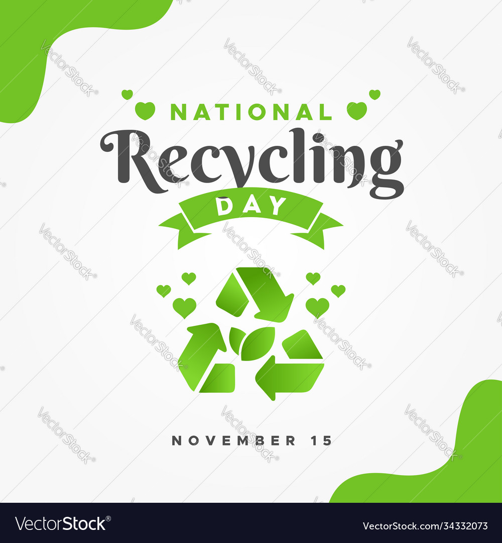 World Recycling Day Design For Banner Royalty Free Vector