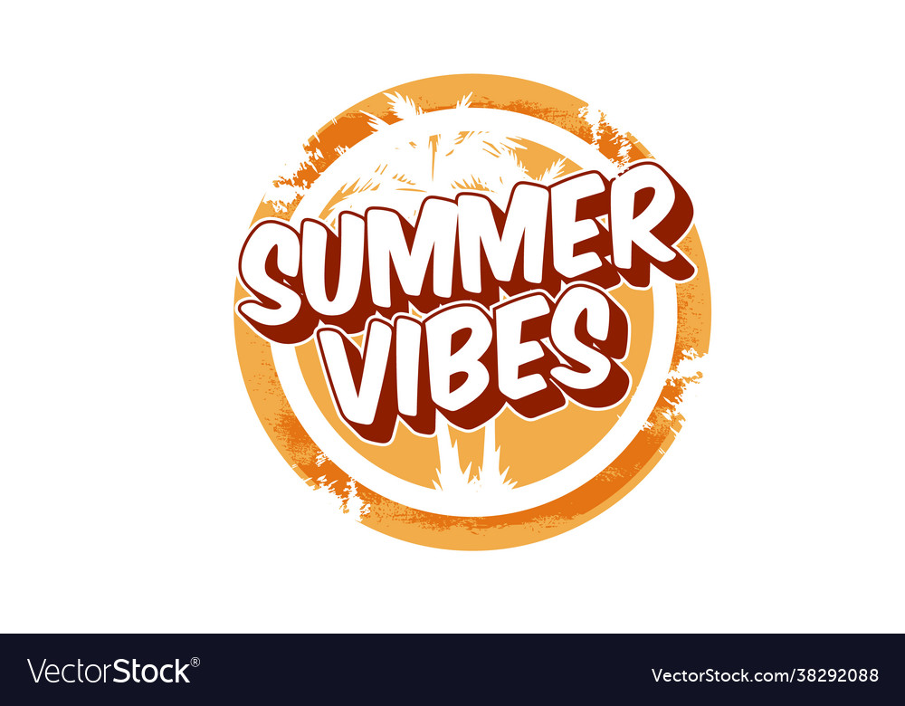 Summer Vibes Typography Design Royalty Free Vector Image