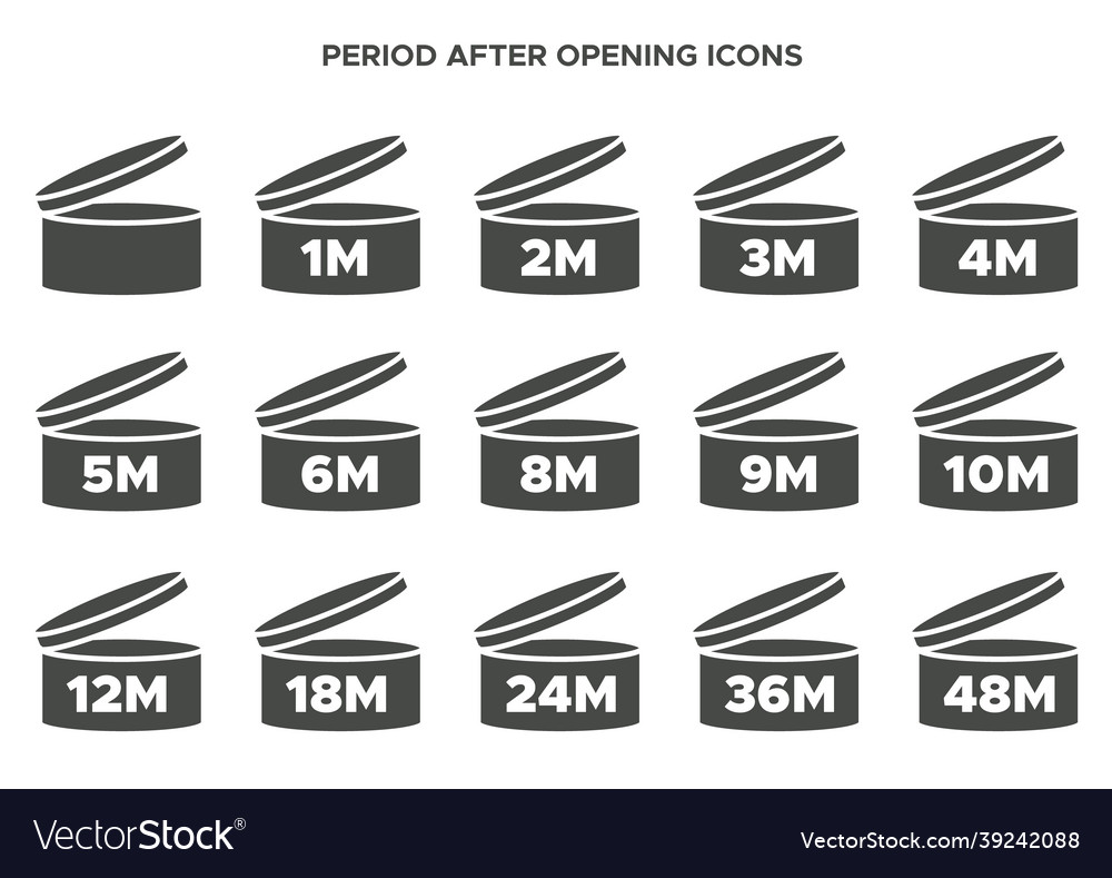 Symbol Period After Opening Icon Set Royalty Free Vector