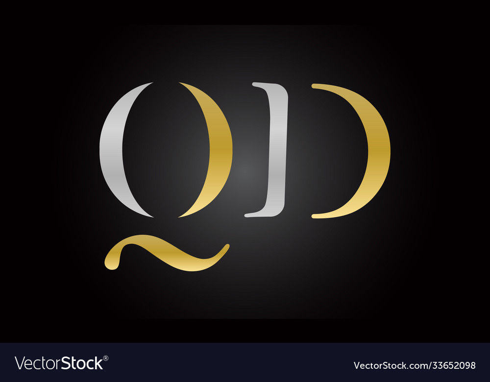 Initial Letter Qd Logo Design With Creative Vector Image