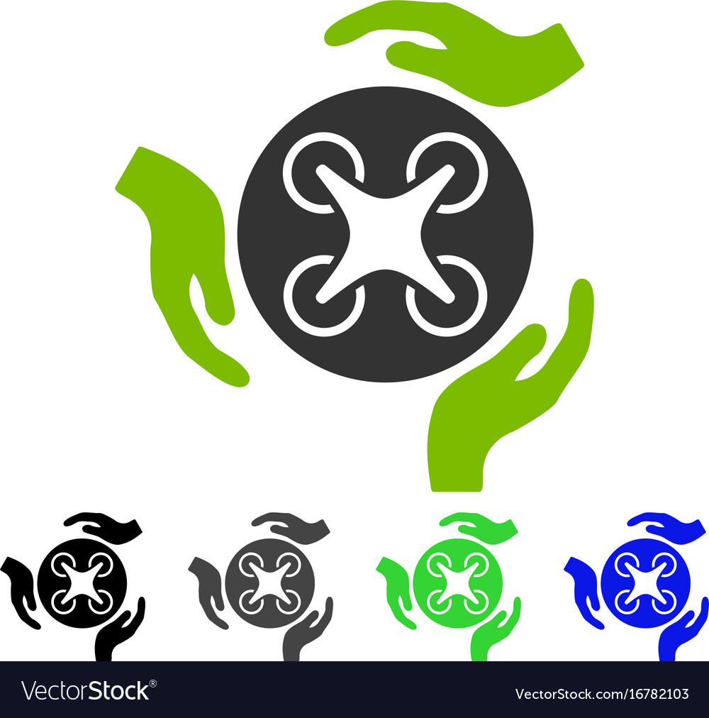 Air Copter Care Hands Flat Icon Royalty Free Vector Image