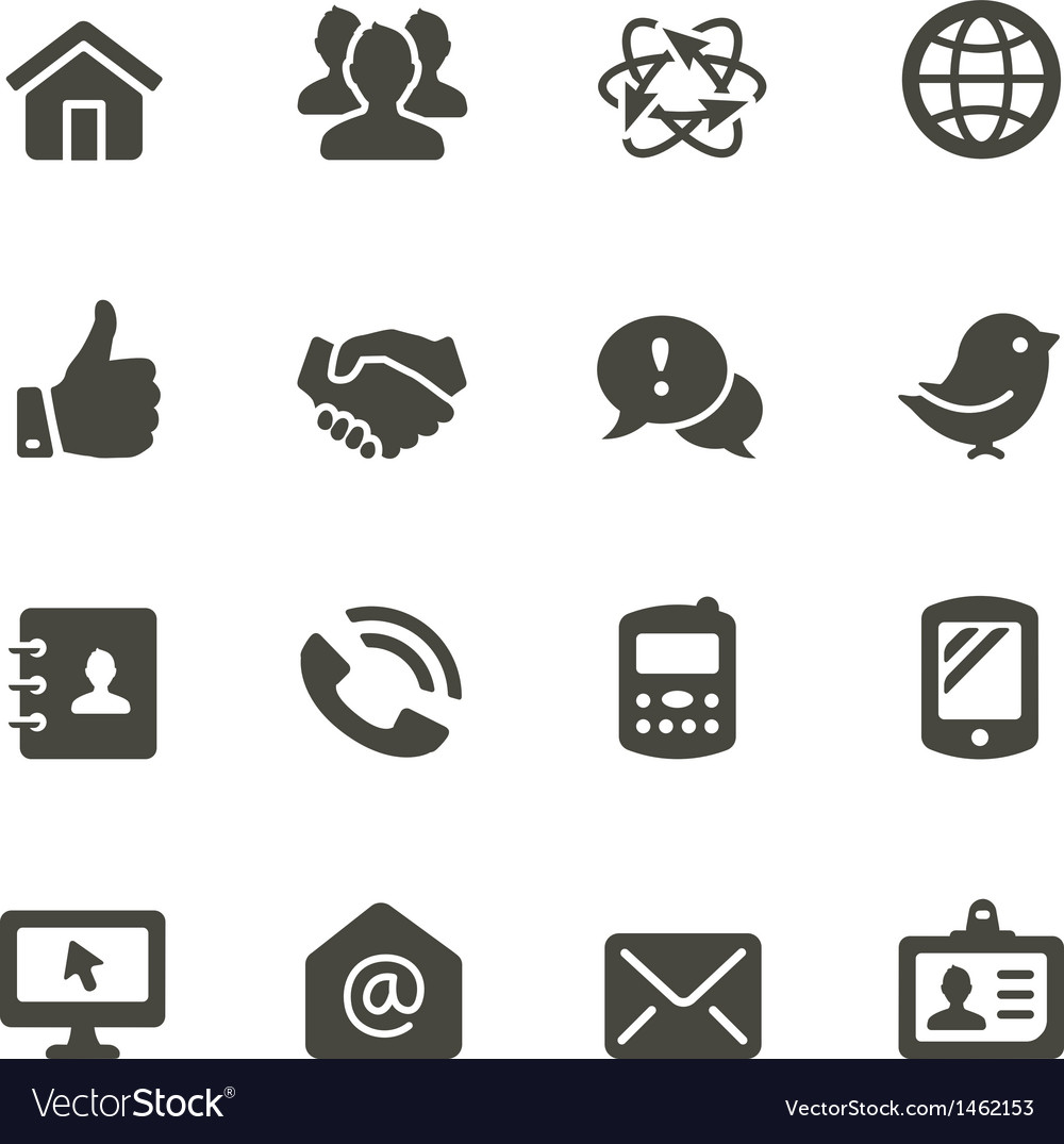 Communication Icon Set Royalty Free Vector Image