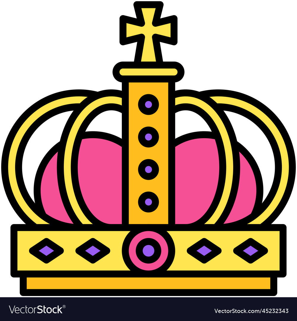 Crown Icon New Year Realated Royalty Free Vector Image