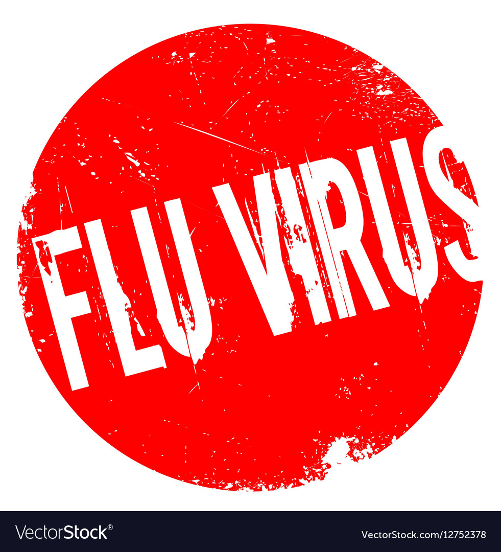 Flu Virus Rubber Stamp Royalty Free Vector Image