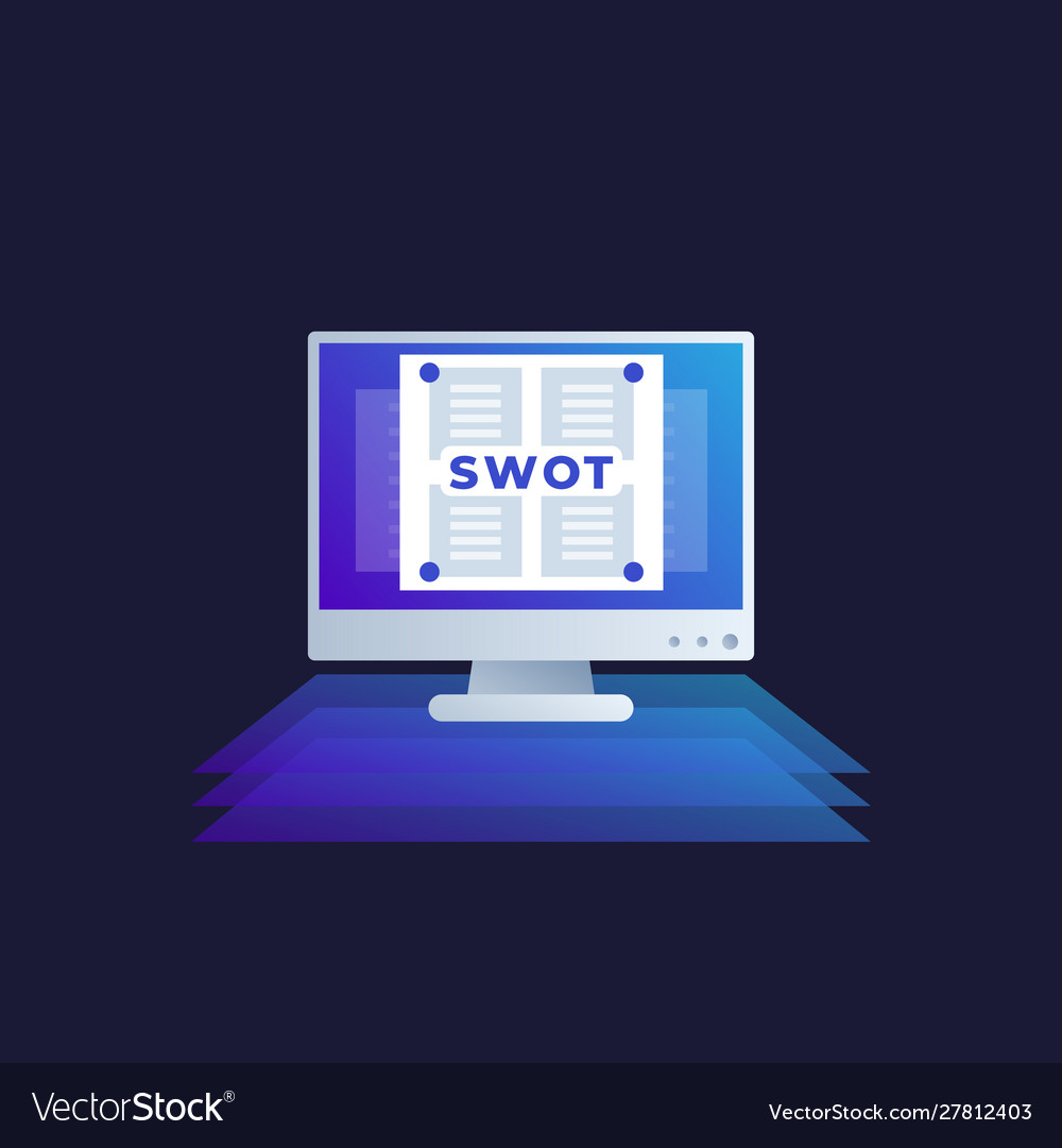 Swot Analysis Icon Royalty Free Vector Image Vectorstock