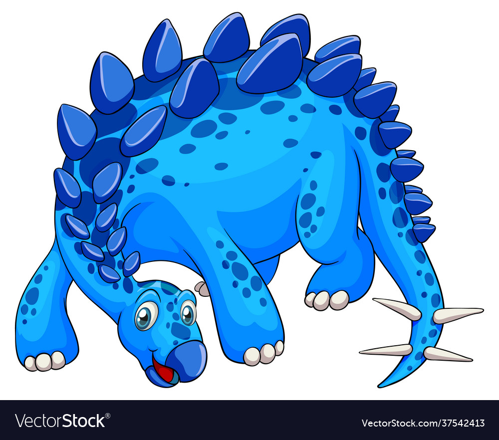 A Stegosaurus Dinosaur Cartoon Character Vector Image