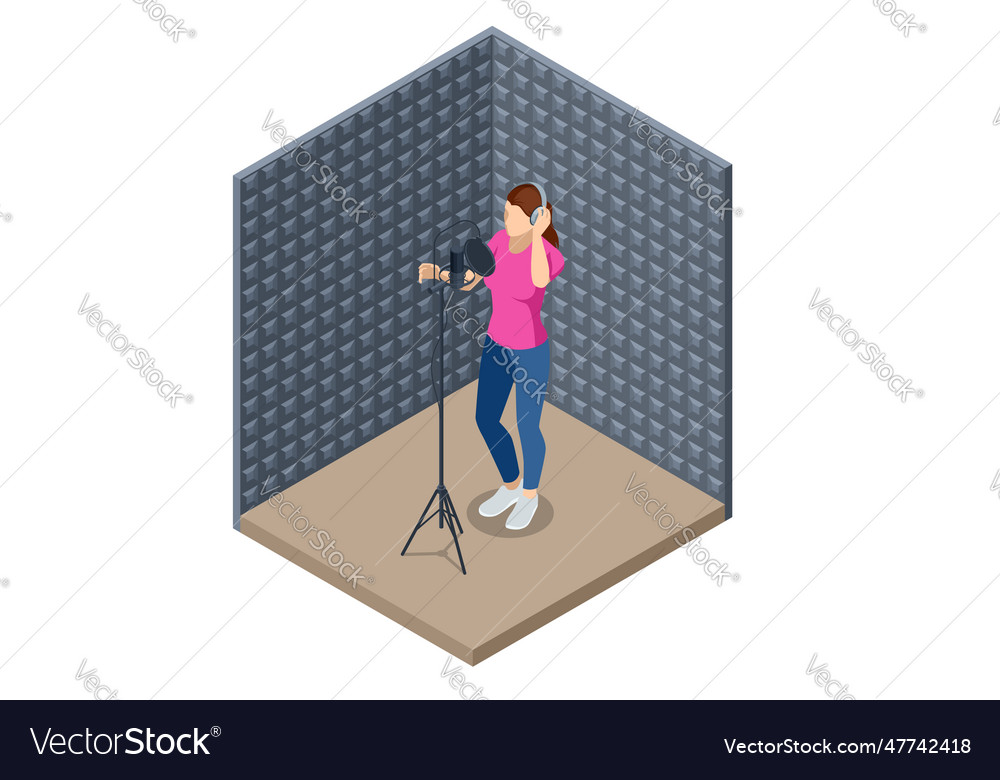 Isometric Music Recording Studio Studio Royalty Free Vector