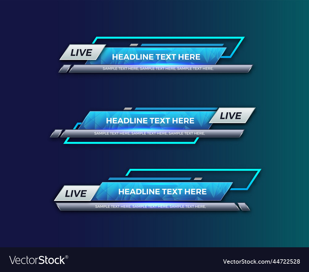 Modern Lower Third Banner Template Design Vector Image