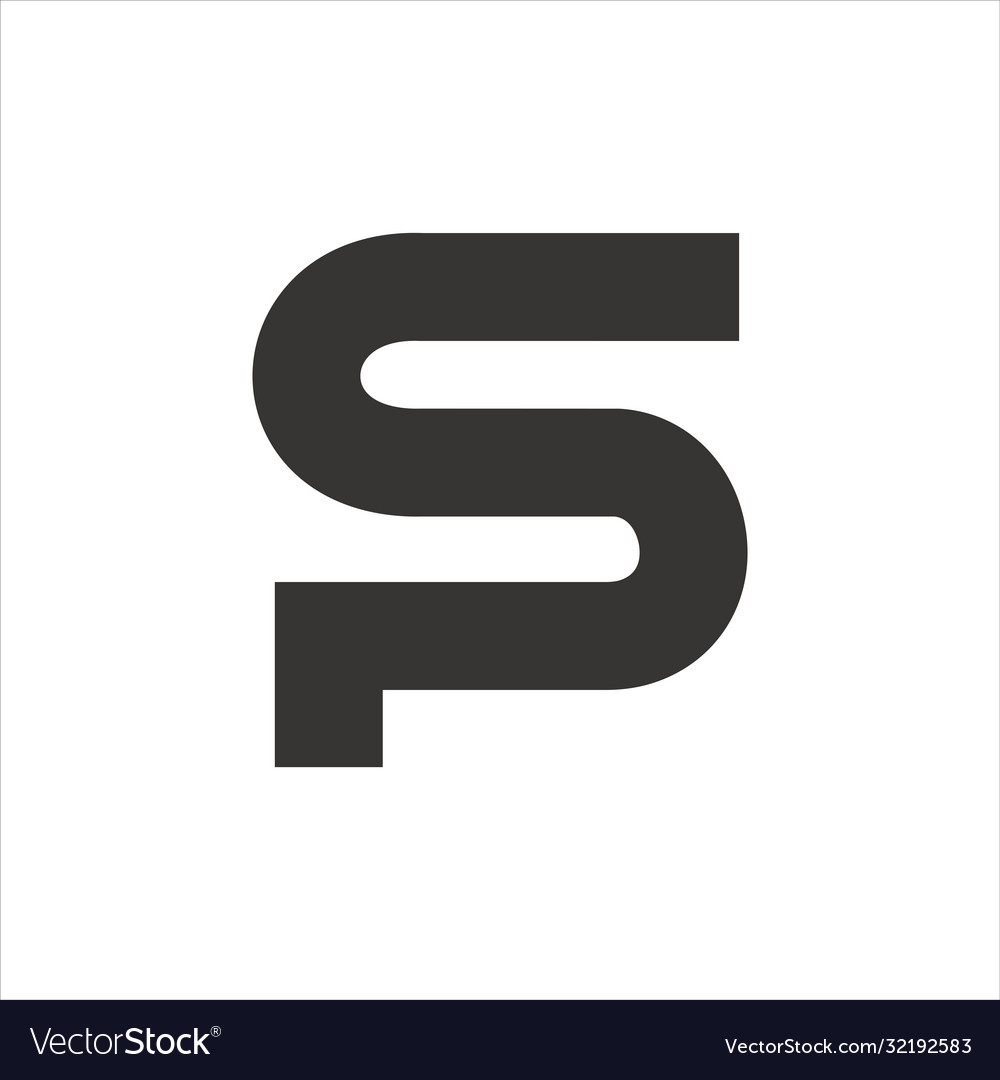 Initial Letter Sp Or Ps Logo Design Template Vector Image