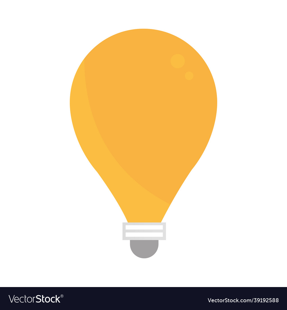 Light Bulb Flat Icon Royalty Free Vector Image