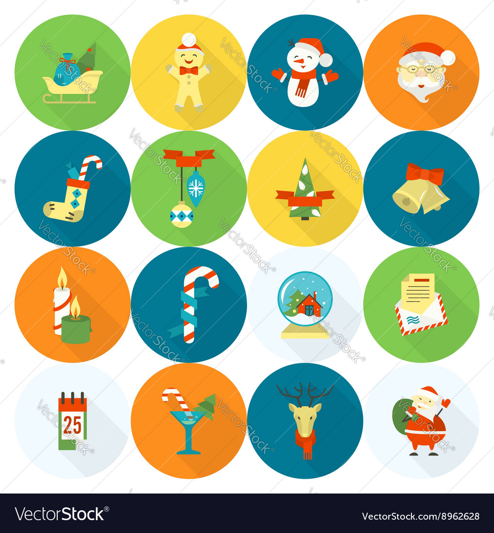 Christmas And Winter Icons Collection Royalty Free Vector