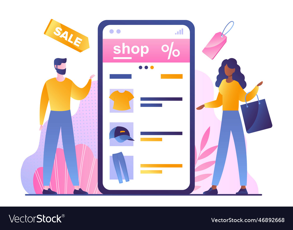 Online Clothing Store Royalty Free Vector Image