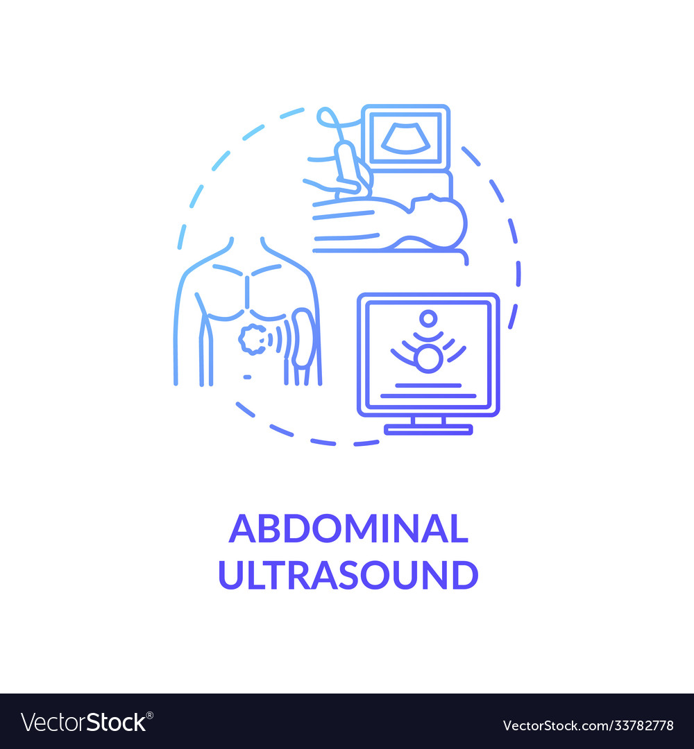 Abdominal Ultrasound Concept Icon Royalty Free Vector Image