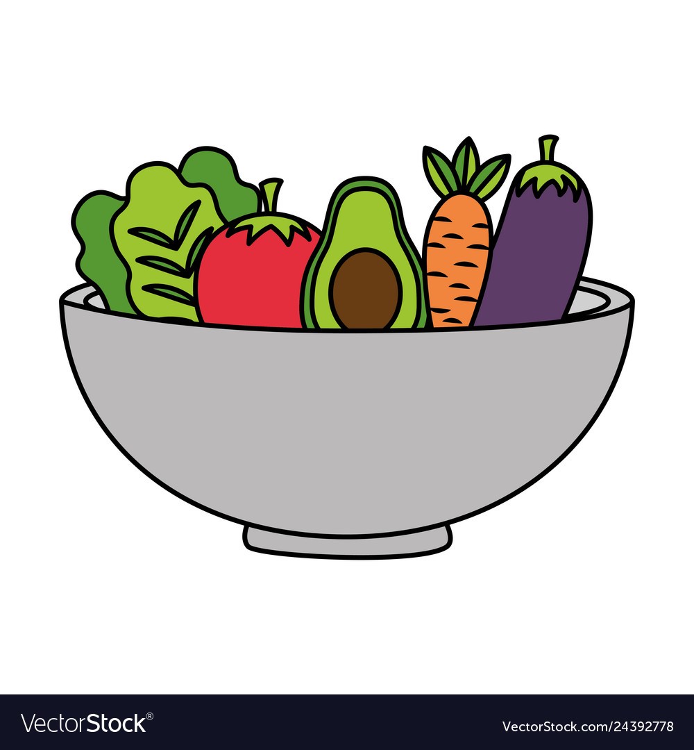 Healthy Food Fresh Royalty Free Vector Image Vectorstock