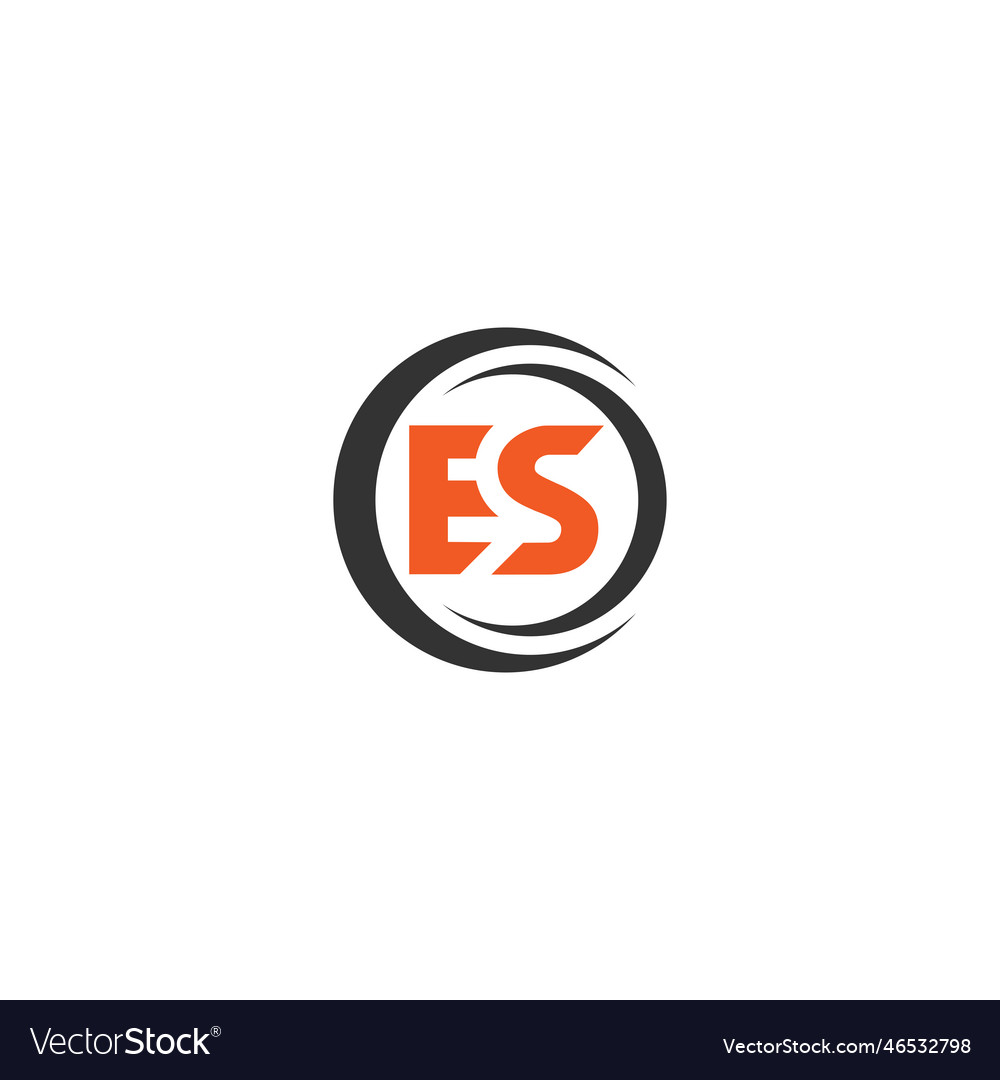 Initial Es Letter Linked Logo Royalty Free Vector Image