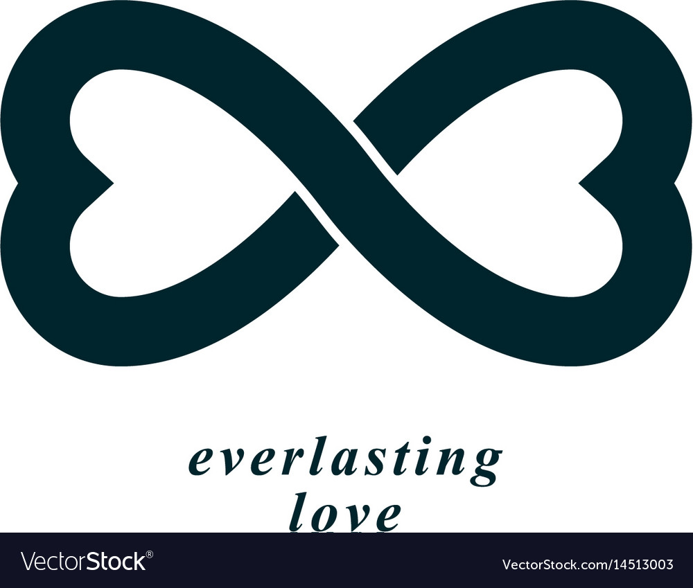 Infinite Love Concept Symbol Created Royalty Free Vector