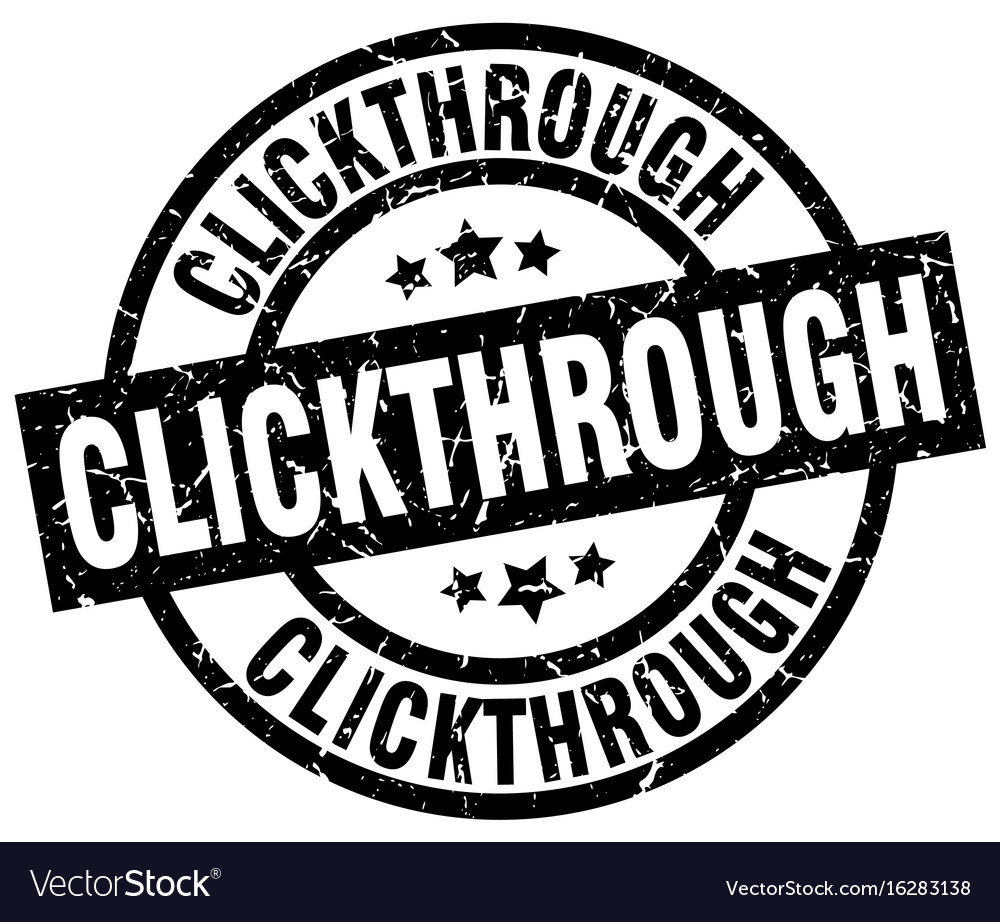 Clickthrough Round Grunge Black Stamp Royalty Free Vector