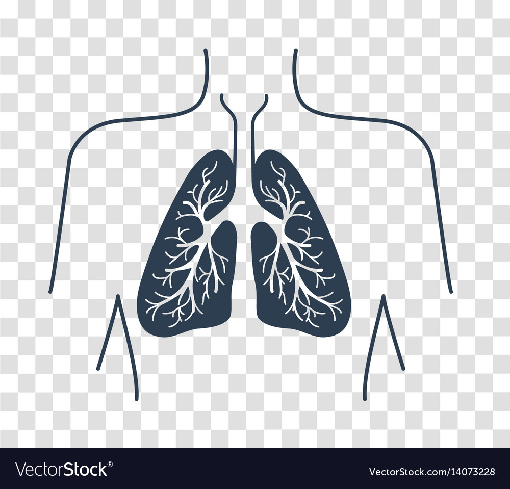 Silhouette Icon Of The Human Lungs Royalty Free Vector Image