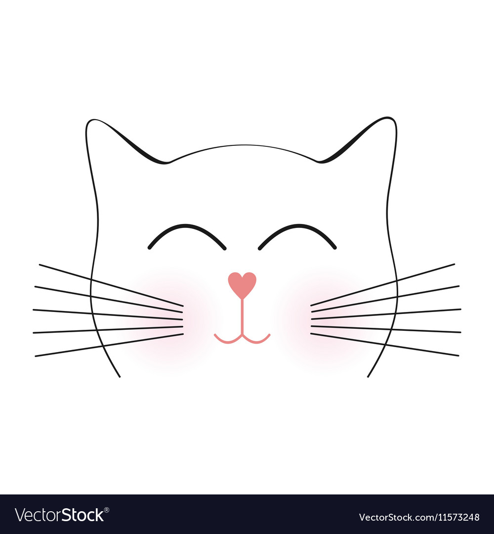 Мордочка кота шаблон
