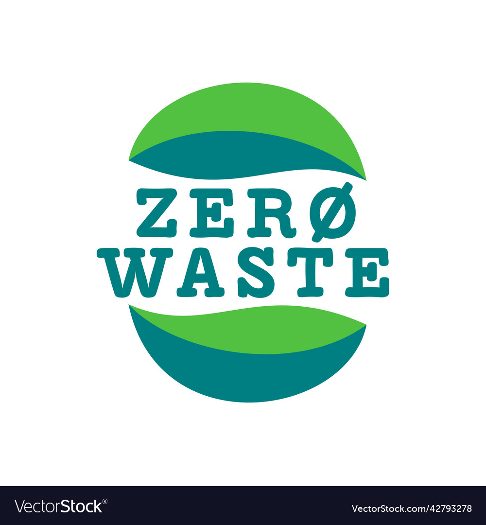 Zero Waste Icon Stamp Badge Royalty Free Vector Image