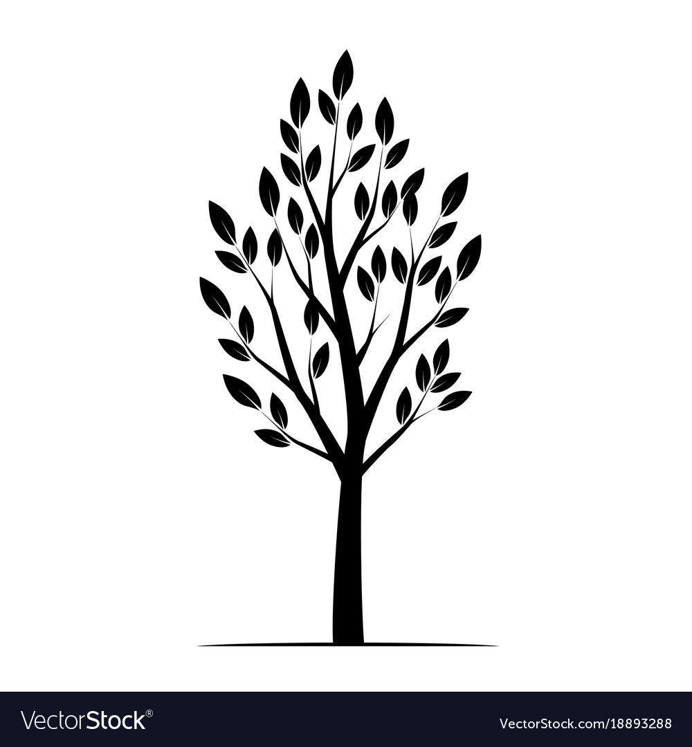 Black Winter Naked Tree Royalty Free Vector Image