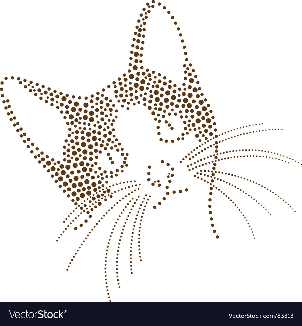 Dots Cat Royalty Free Vector Image Vectorstock