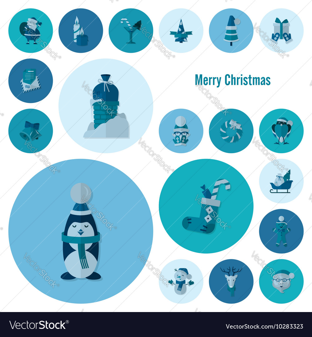 Christmas And Winter Icons Collection Royalty Free Vector