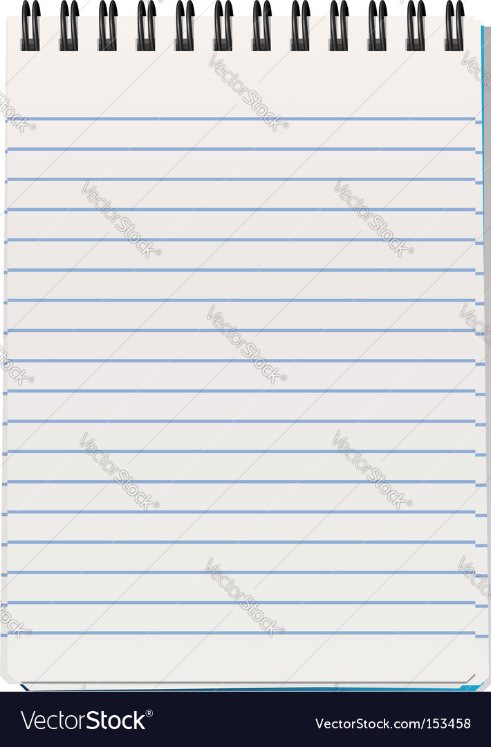 Notepad Royalty Free Vector Image VectorStock