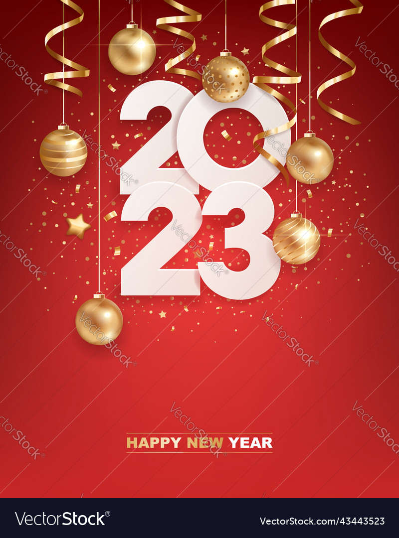 Happy New Year Royalty Free Vector Image Vectorstock