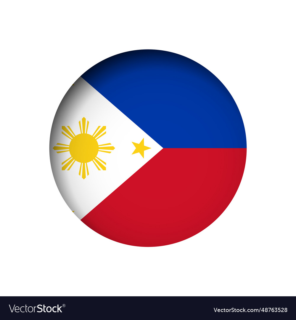 Circle Flag Of Philippines Royalty Free Vector Image