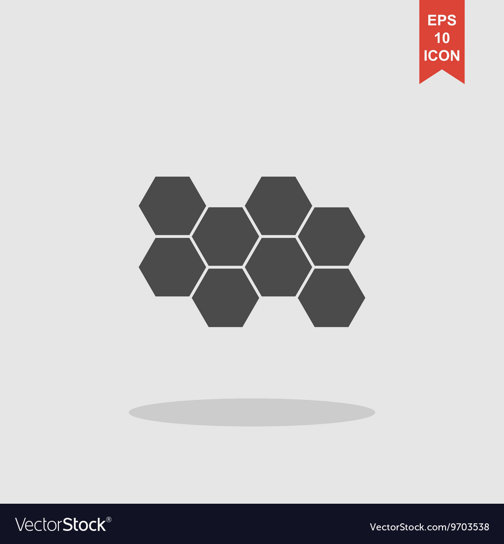 Honeycomb Sign Icon Honey Cells Symbol Royalty Free Vector