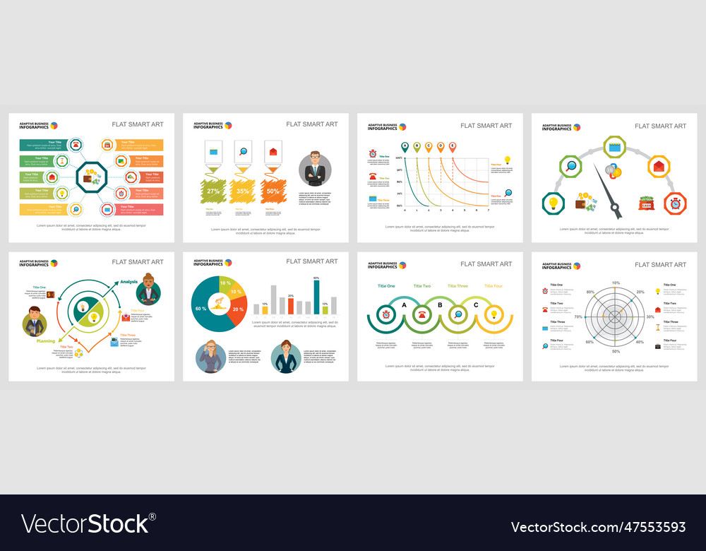 Colorful Accounting Or Statistics Concept Vector Image