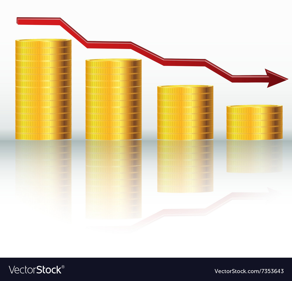 Financial Concept Declining Graph Royalty Free Vector Image