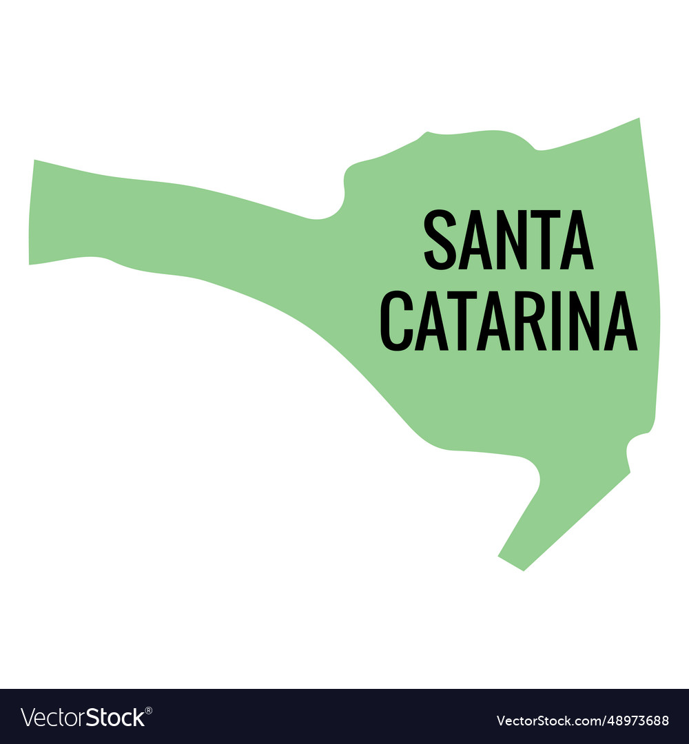 Santa Catarina State Map Royalty Free Vector Image