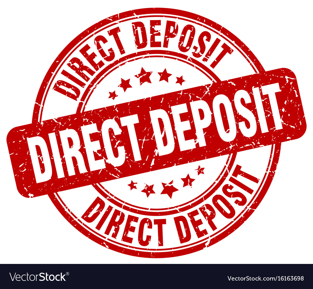 Direct Deposit Stamp Royalty Free Vector Image