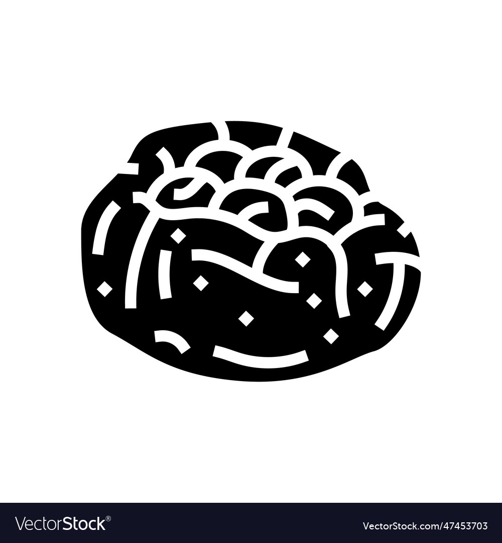 Blueberry Bun Food Meal Glyph Icon Royalty Free Vector Image