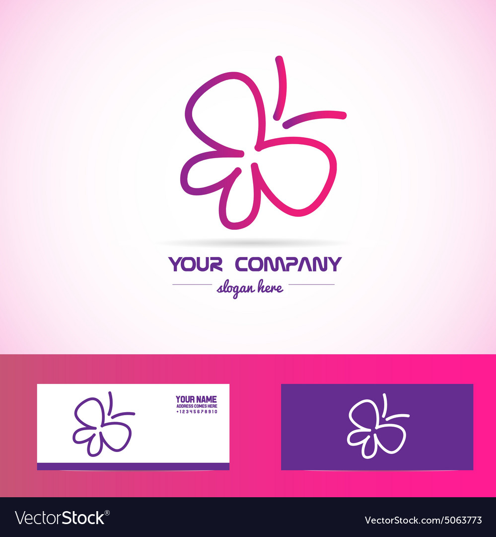 Butterfly Spa Beauty Logo Royalty Free Vector Image