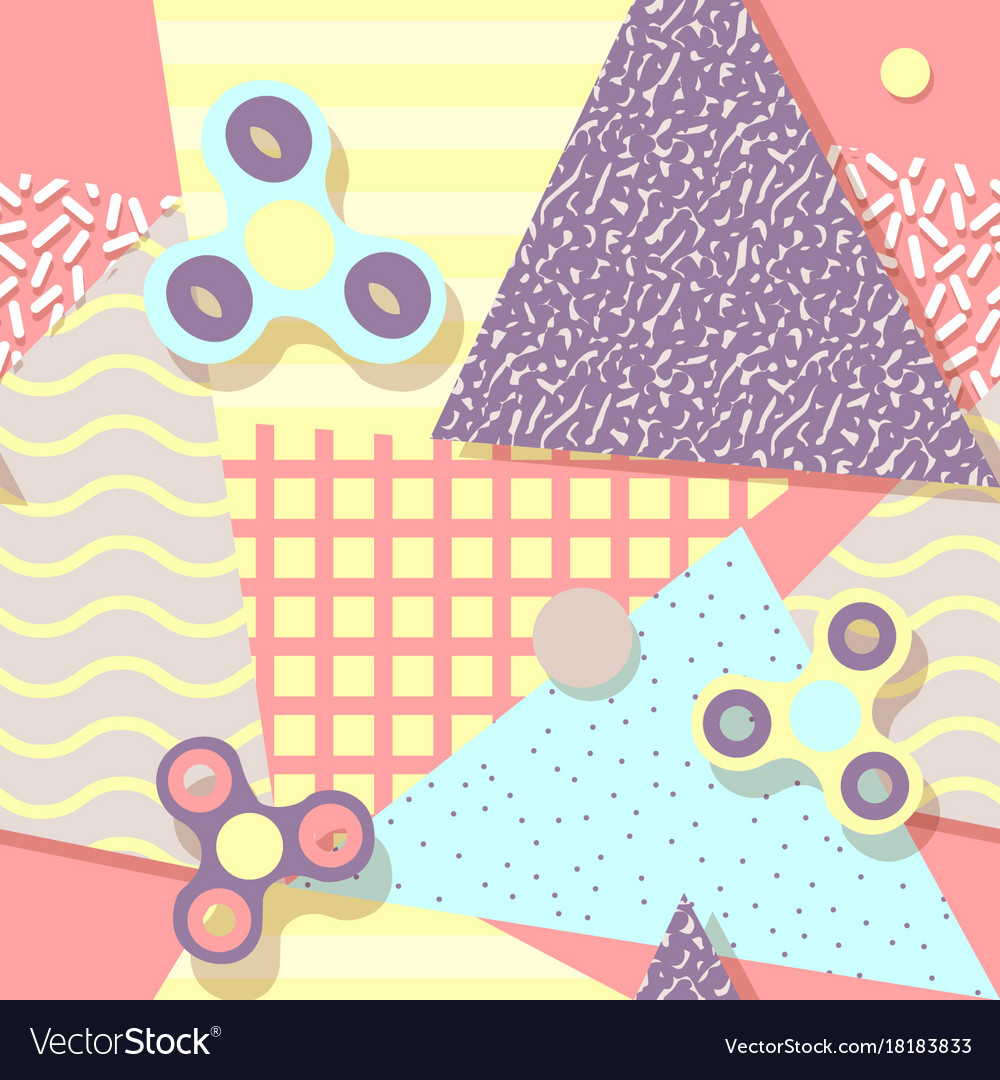 Abstract Memphis Geometric Shapes Seamless Pattern