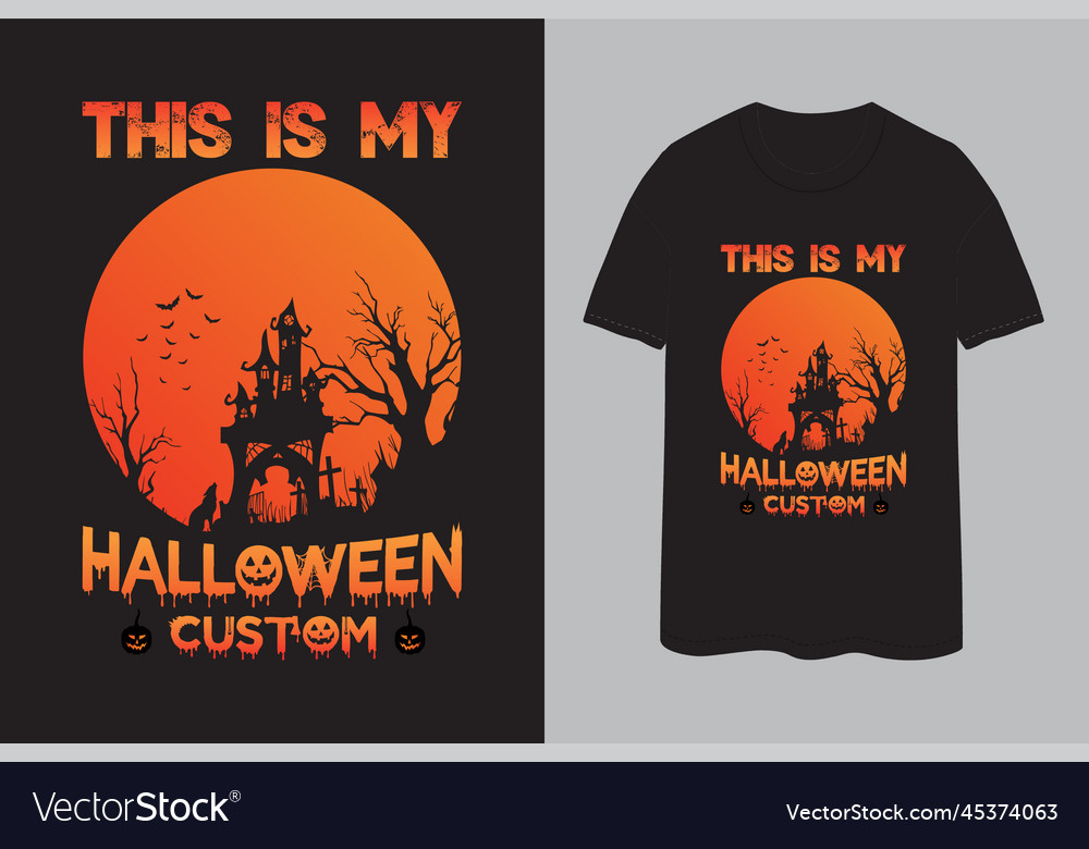 Creative Halloween T Shirt Design Royalty Free Vector