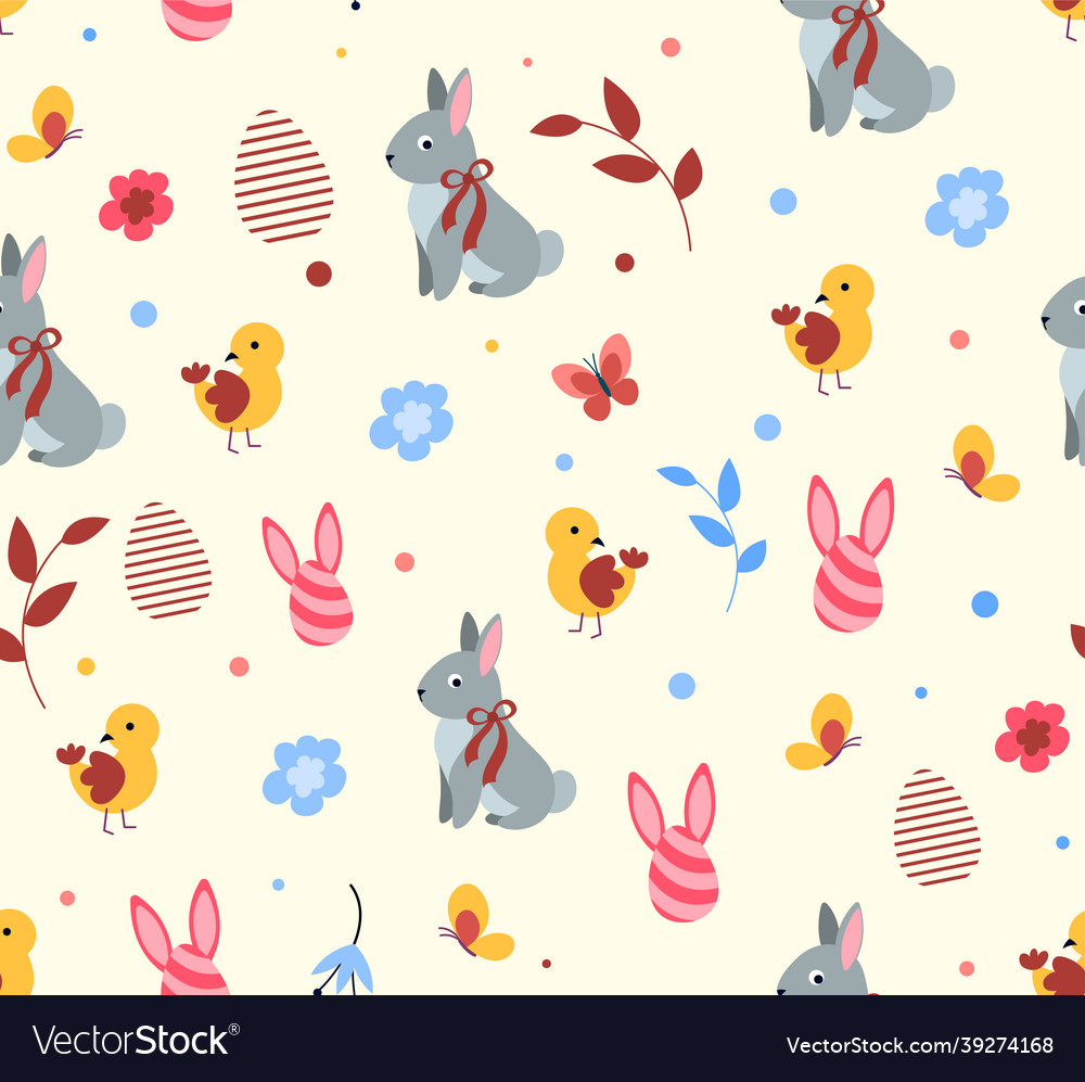 Easter Seamless Pattern Royalty Free Vector Image