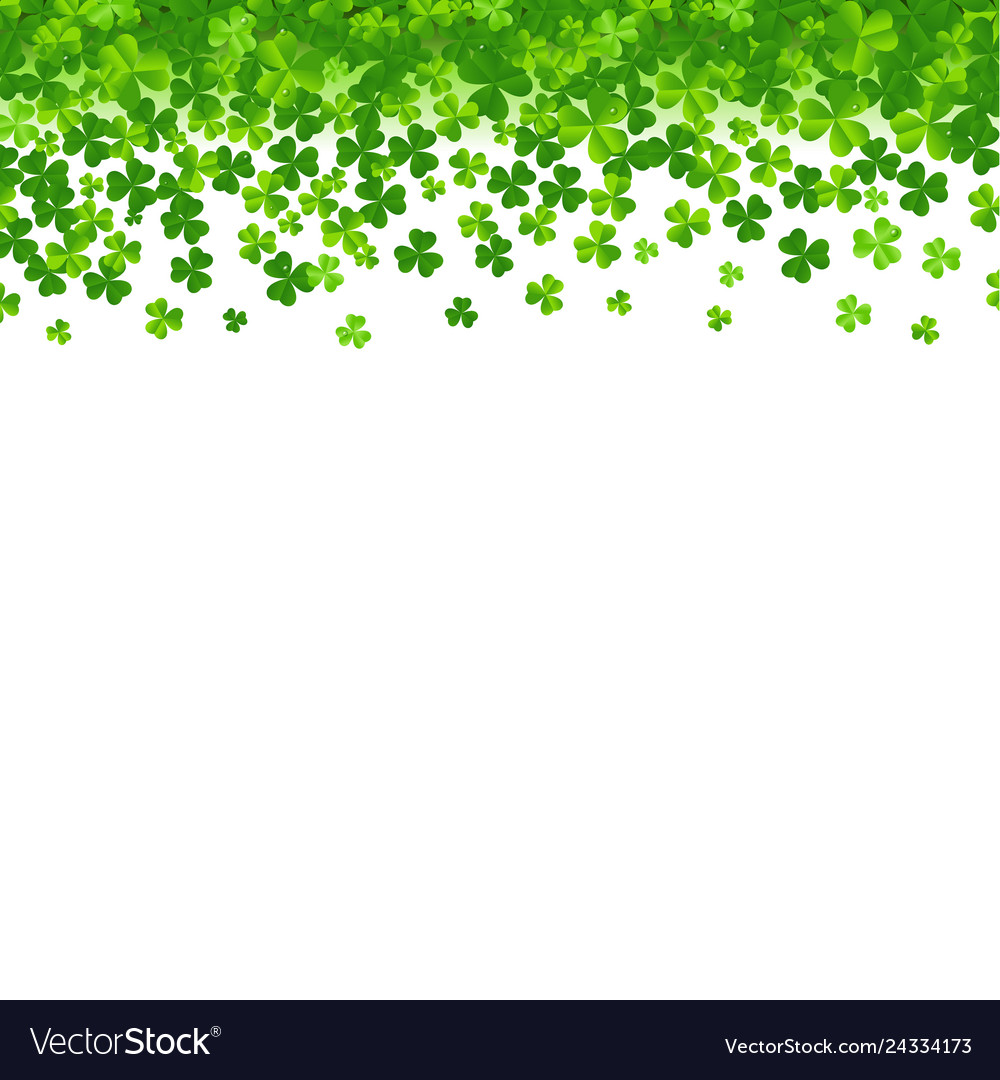 Frame With Clovers Royalty Free Vector Image VectorStock