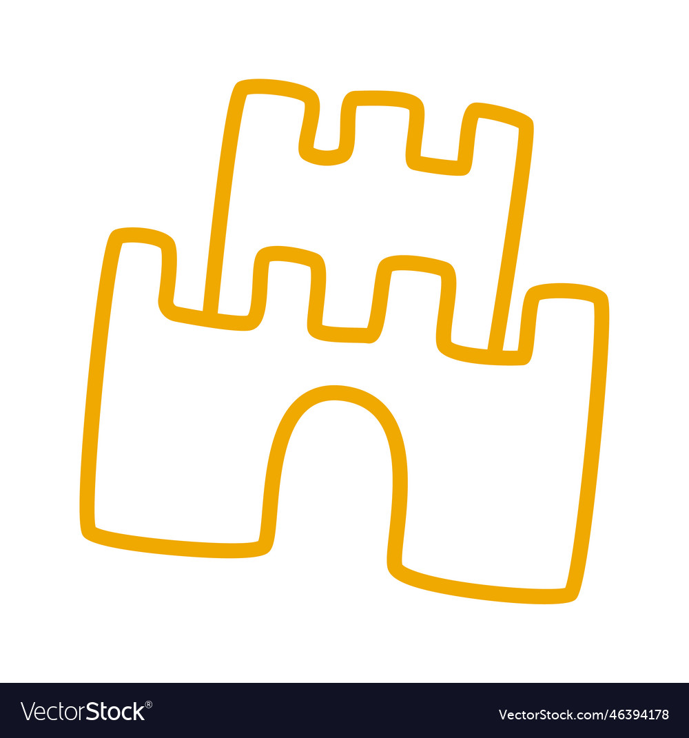 Abstract Shape Of Sand Castle Royalty Free Vector Image