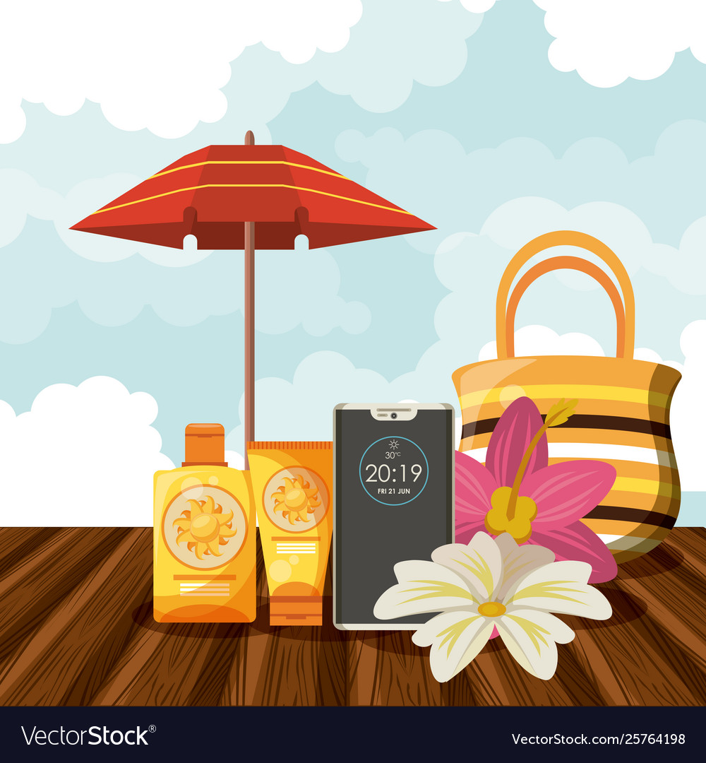 Summer Vacations And Beach Cartoons Royalty Free Vector