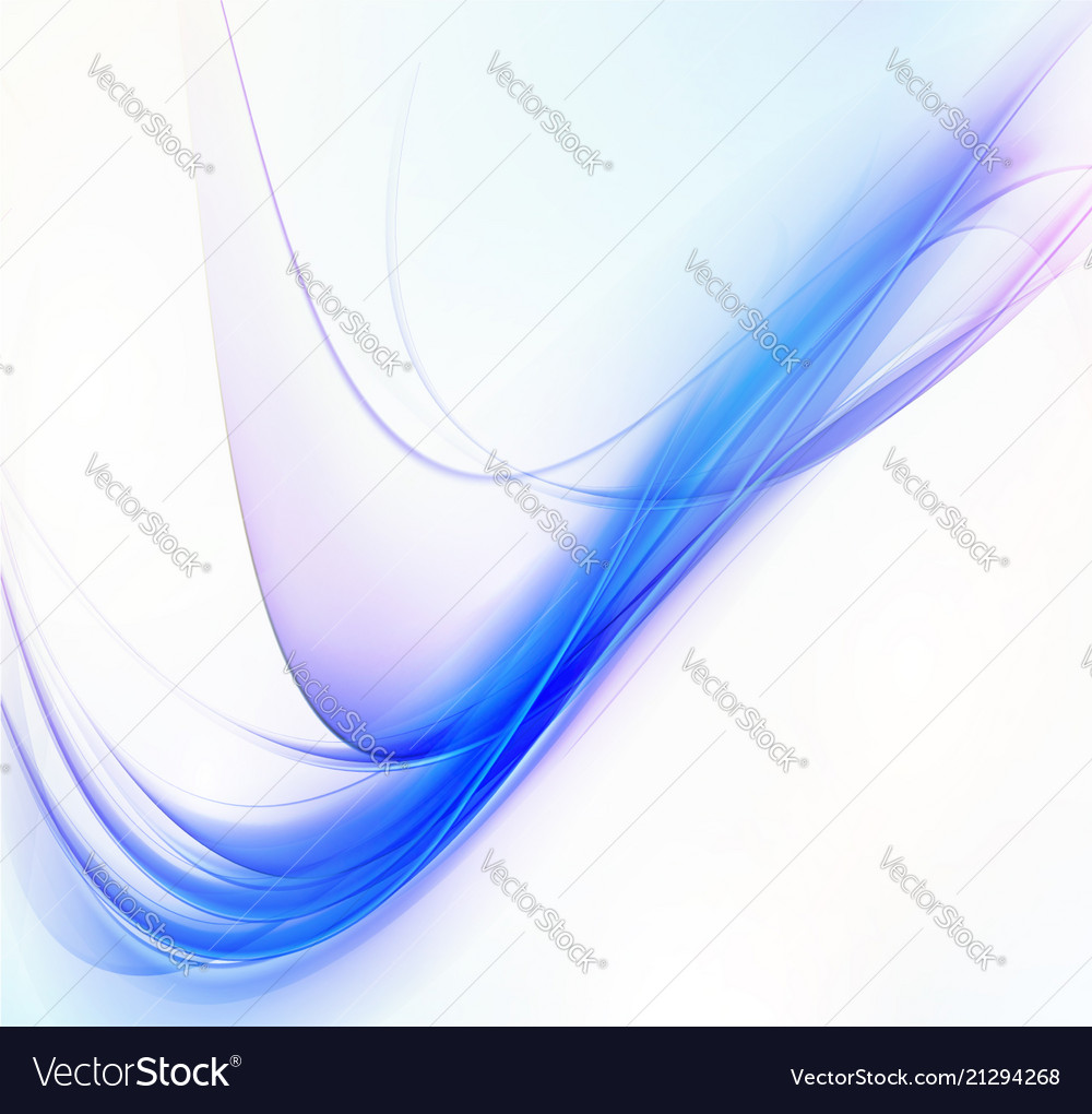 Abstract Background Blue Transparent Waved Lines Vector Image