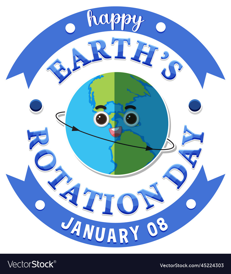 Happy Earths Rotation Day Banner Design Royalty Free Vector