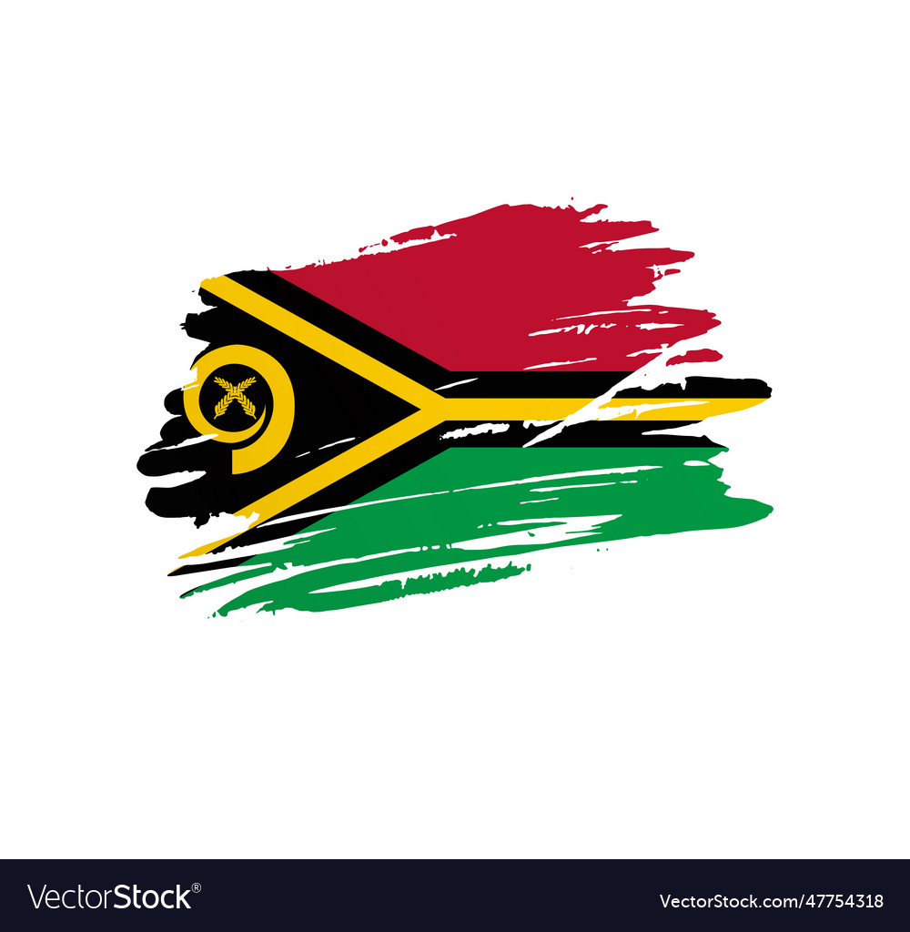 Brush Stroke Texture Flag Of Vanuatu Royalty Free Vector