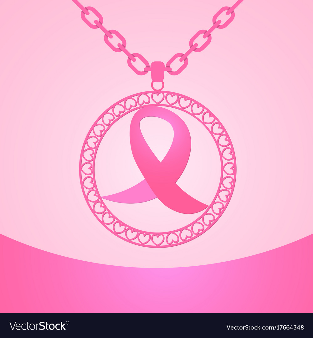 Pink Ribbons Breast Cancer Awareness Banner Vector Image