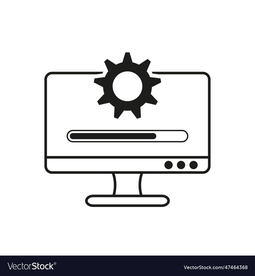 Computer Update System Icon Royalty Free Vector Image