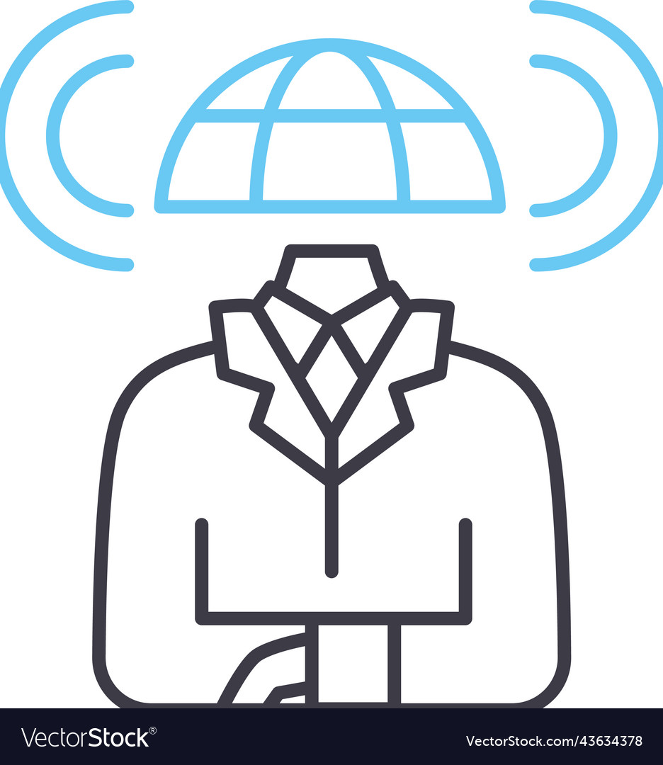 Cloud Wireless Line Icon Outline Symbol Royalty Free Vector