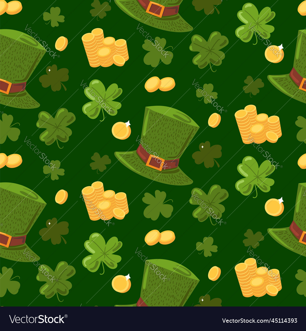 Saint Patricks Day Seamless Pattern Royalty Free Vector